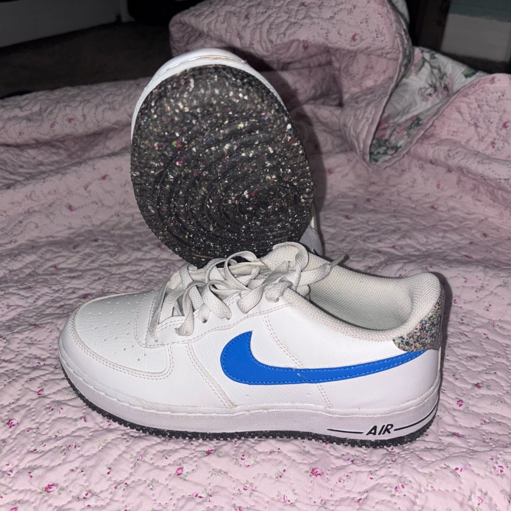 Nike Air White and Blue Sneakers